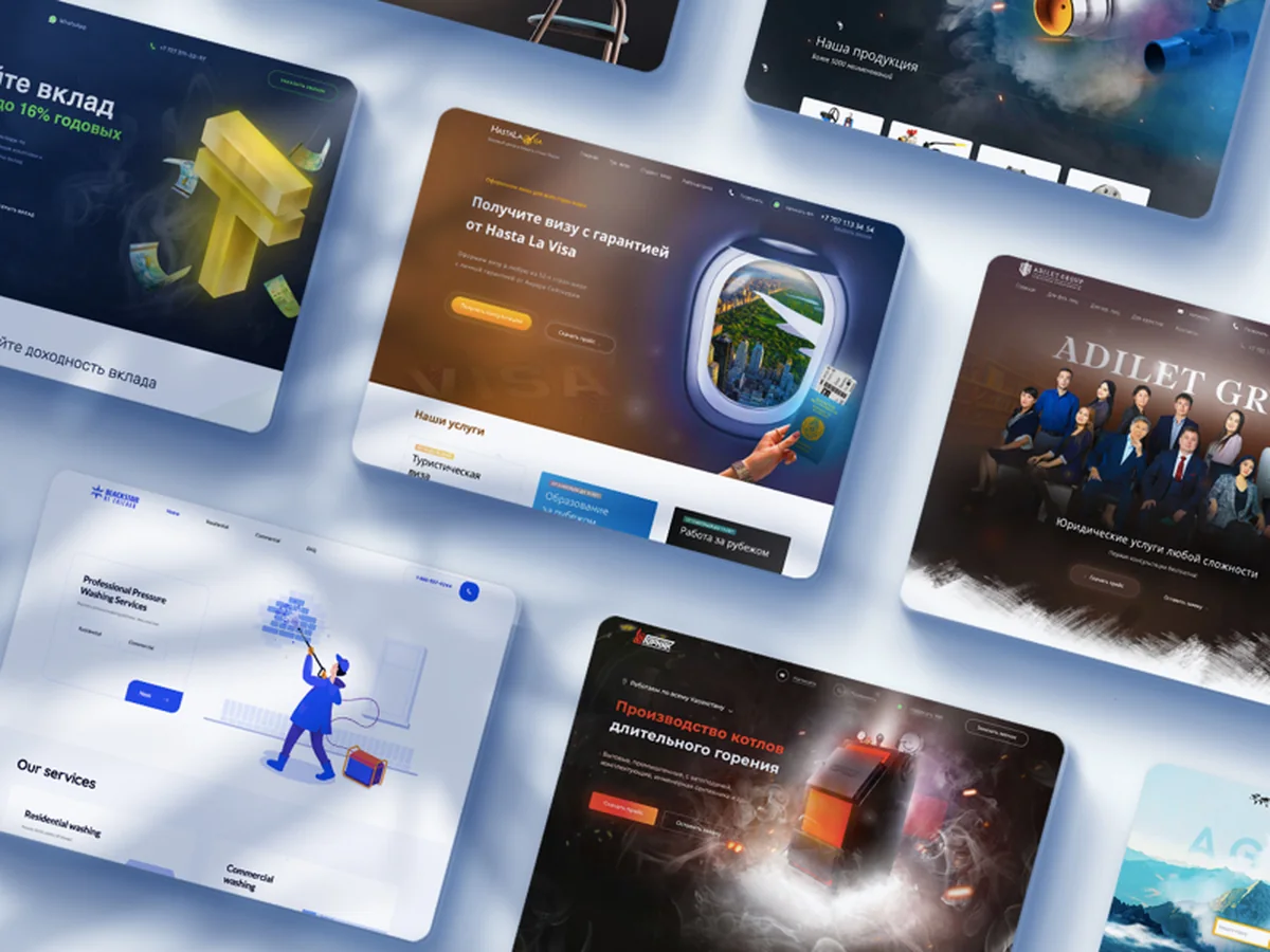 A selection of studio websites, 2020