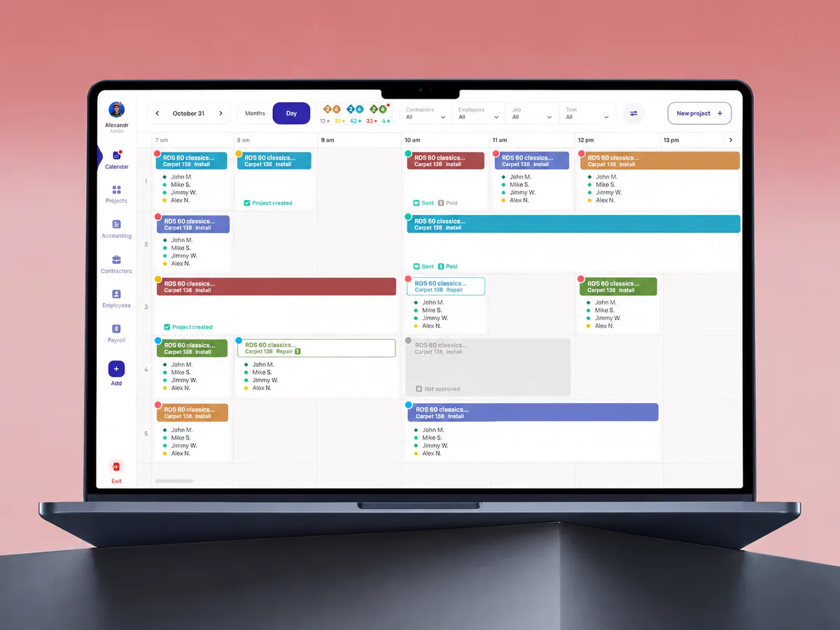 Система учёта для строительной компании — Bairamov Studio