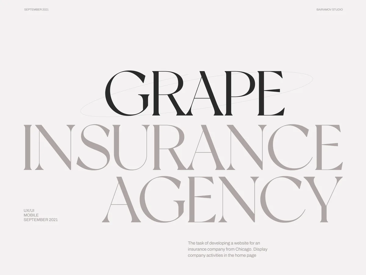 Insurance agency website — Grape Insurance — Bairamov Studio