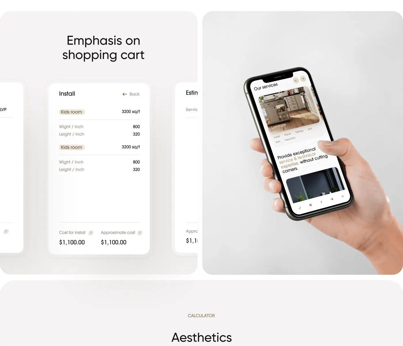 Estimate, projects and FAQ