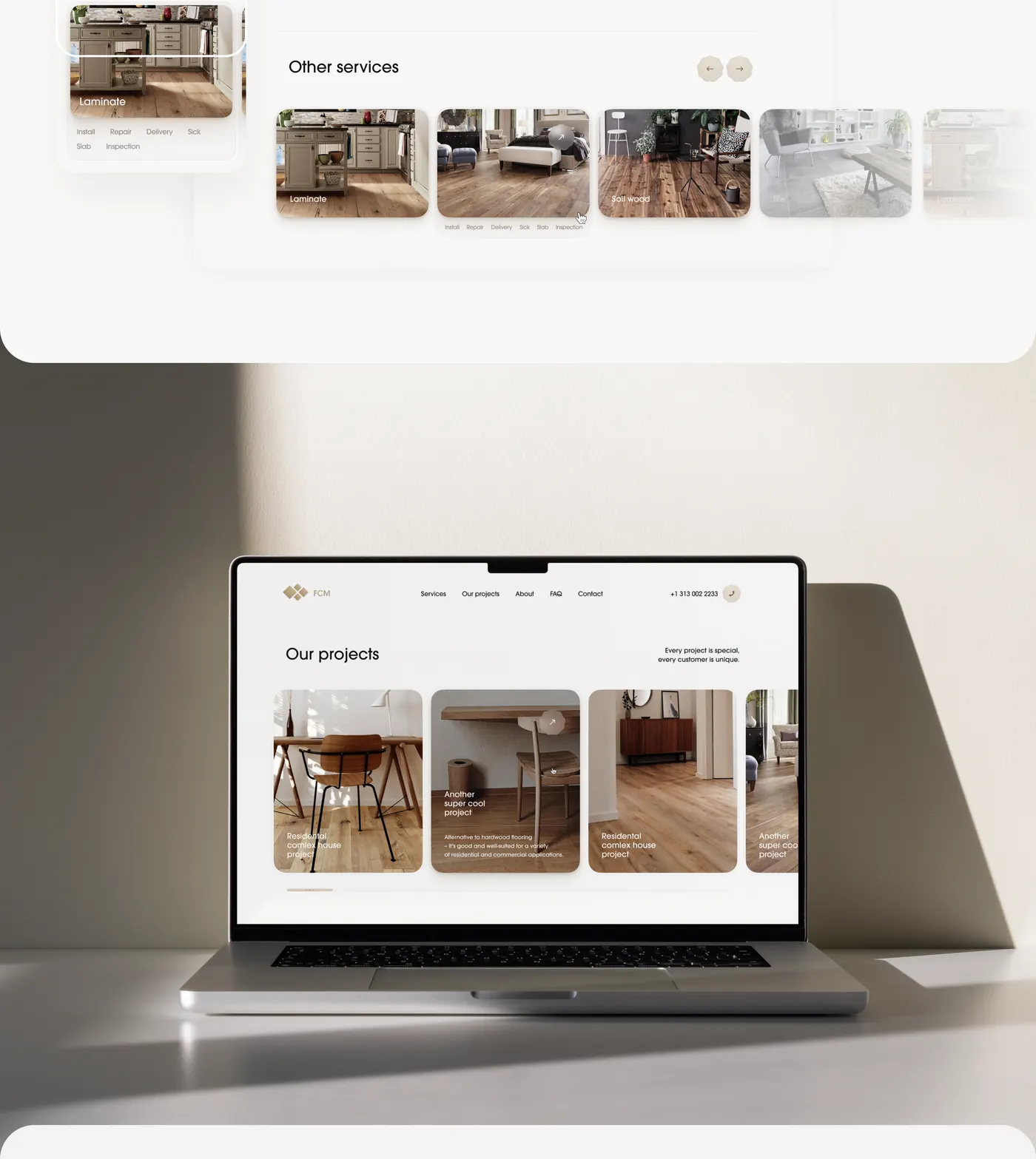 Service page and material selection — part 2