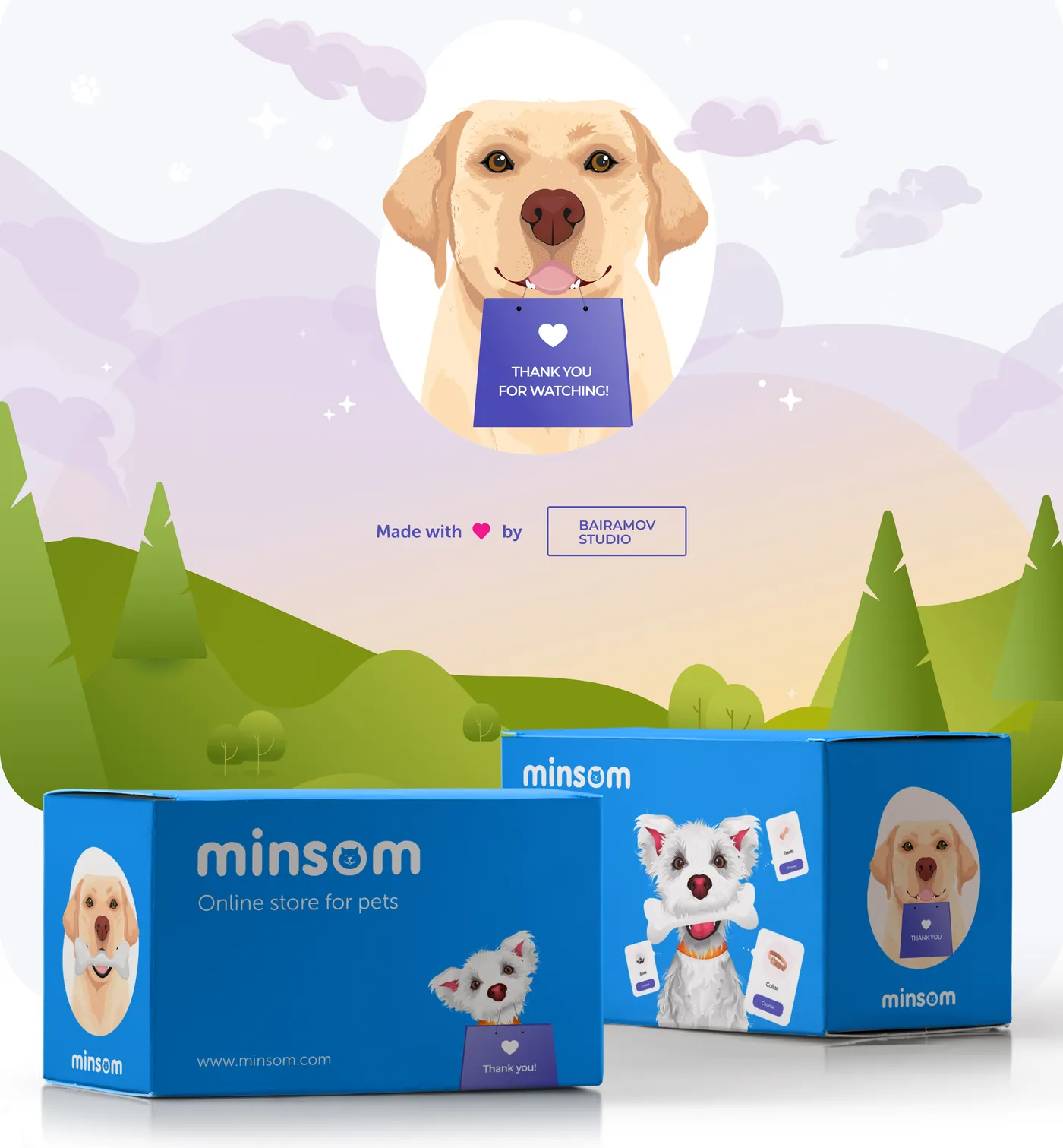 Minsom mobile pages, project team and packaging — part 3