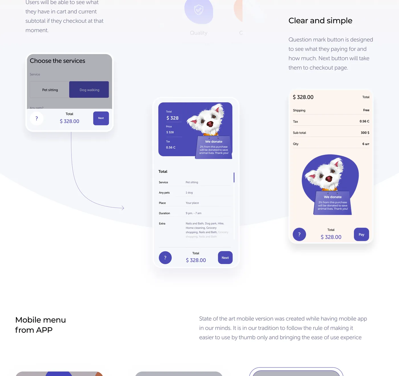 Mobile version of the Minsom online store — part 2