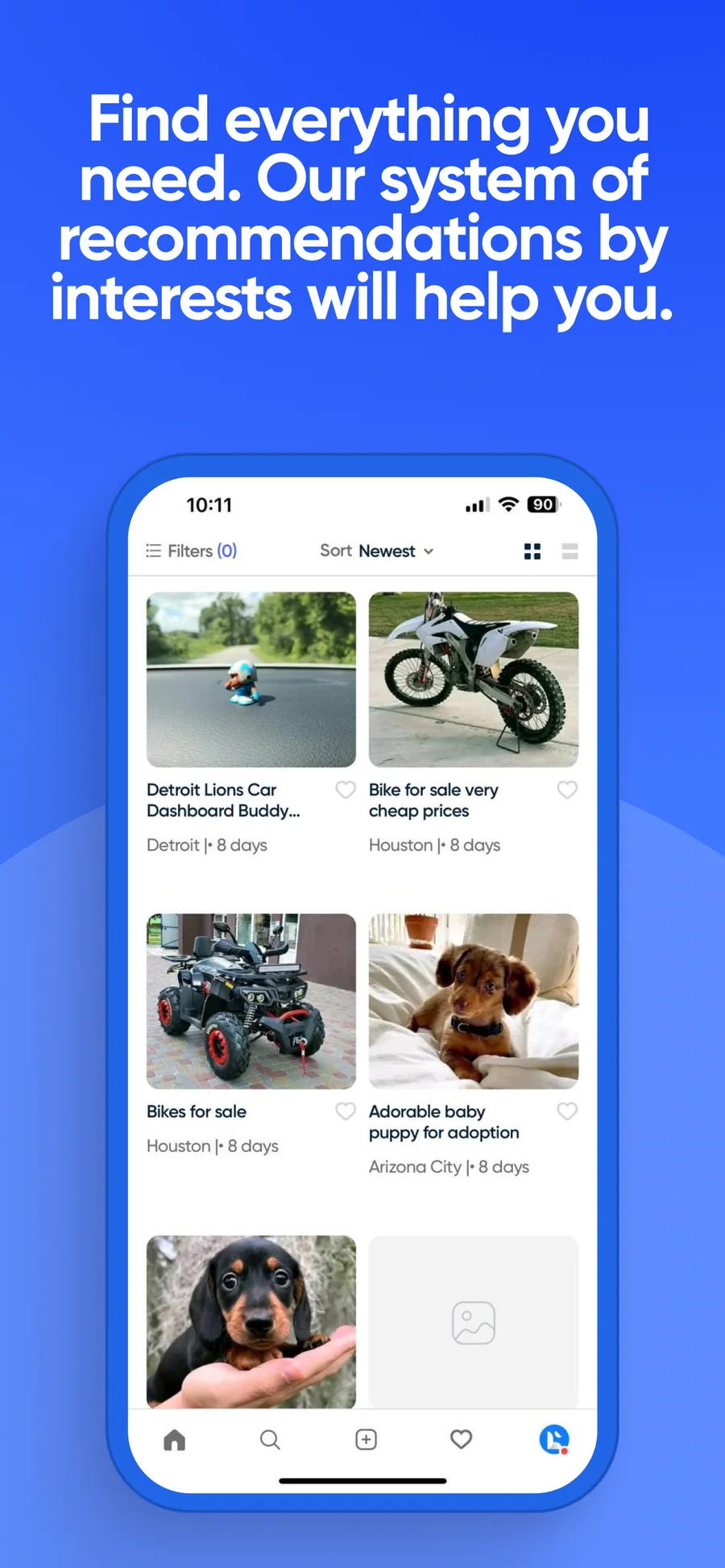 Interest-based recommendations in the Looknet app