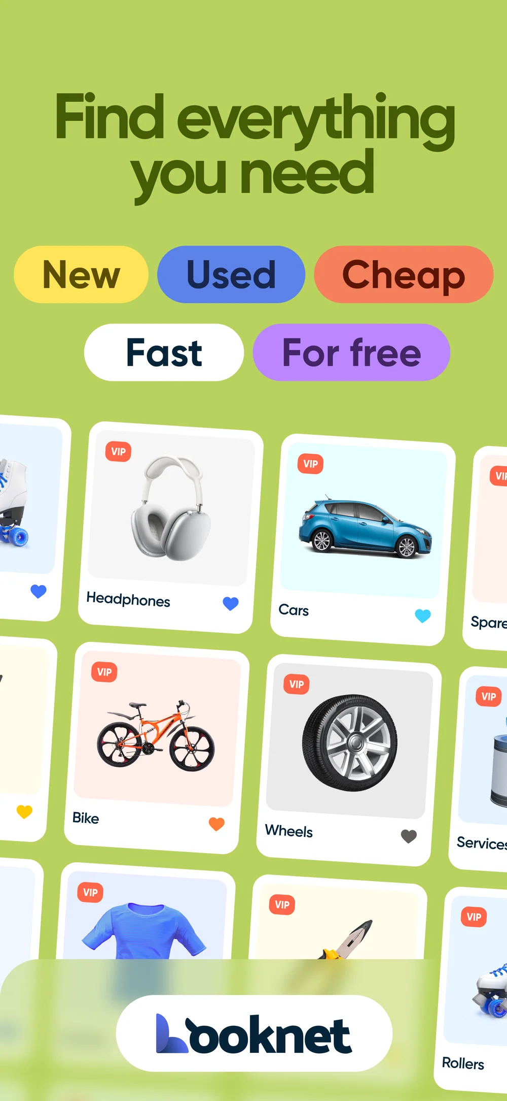 App Store slide: new, used, cheap, free