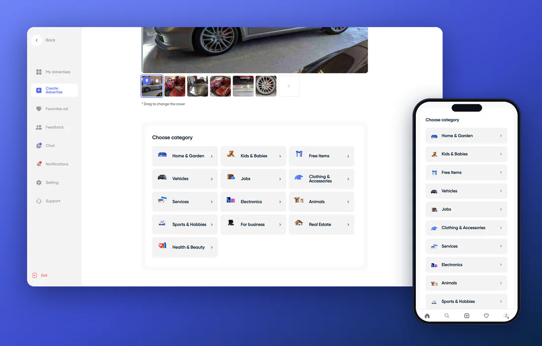 Photos come first — creating a listing on Looknet