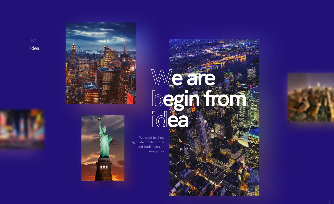 Concept of the electrical contractor website: New York at night and the Statue of Liberty