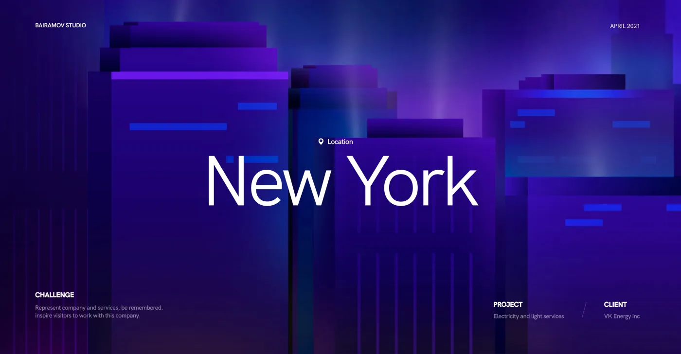 Case study cover: VK Energy electrical contractor website, New York